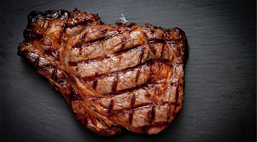 Grilled Rib Eye with Caramelized Onion Balsamic