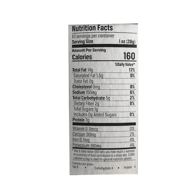 Belmont Pineapple Chipotle Peanut Nutrition Facts