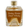 Bombay Blend Indian Whiskey 6 Year in small bottle. Easy mixed drinks. Fruity alcoholic drinks.