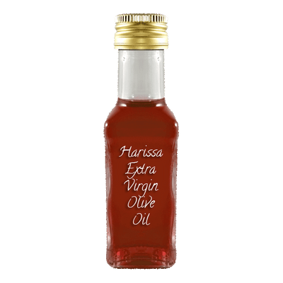 Harissa Extra Virgin Olive Oil in bottle. California olive oil.
