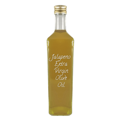 Jalapeño Extra Virgin Olive Oil in bottle. Can you fry with olive oil. Salad oil.
