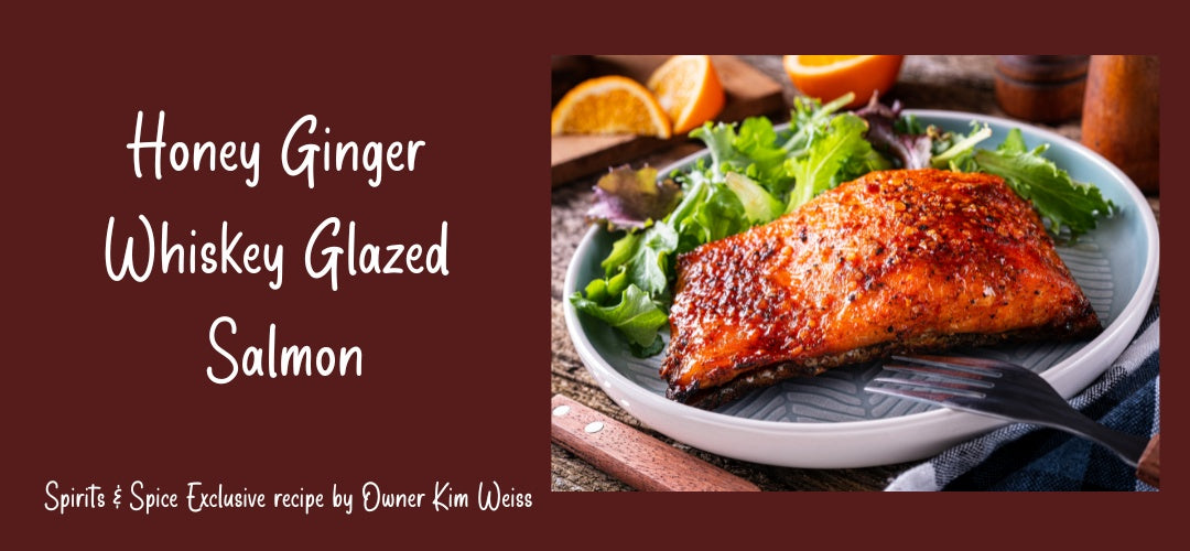 Honey Ginger Whiskey Glazed Salmon