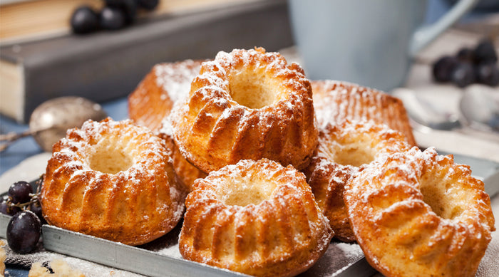 Mini Blood Orange Anise Bundt Cakes