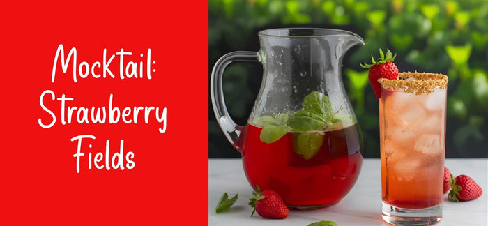 mocktail with strawberry syrup