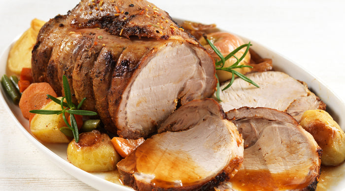 Pork Tenderloin with Molasses & Bacon Vinaigrette