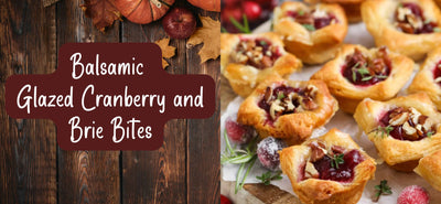 Balsamic Glazed Cranberry Brie Bites