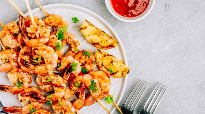 Roasted Shrimp with Pineapple Slaw