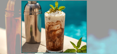 Summer Chocolate Pistachio Cream Cocktail