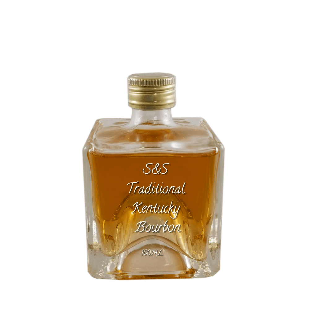 Bottle of S&S Traditional Kentucky Bourbon on a white background