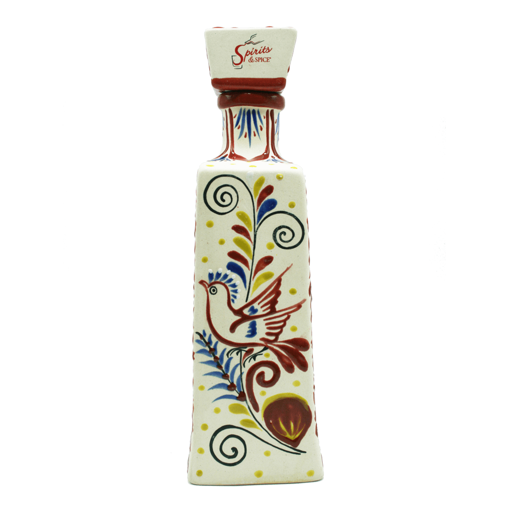 Tequila Extra Anejo - 1L Batch #5 ceramic hand painted tequila bottle.