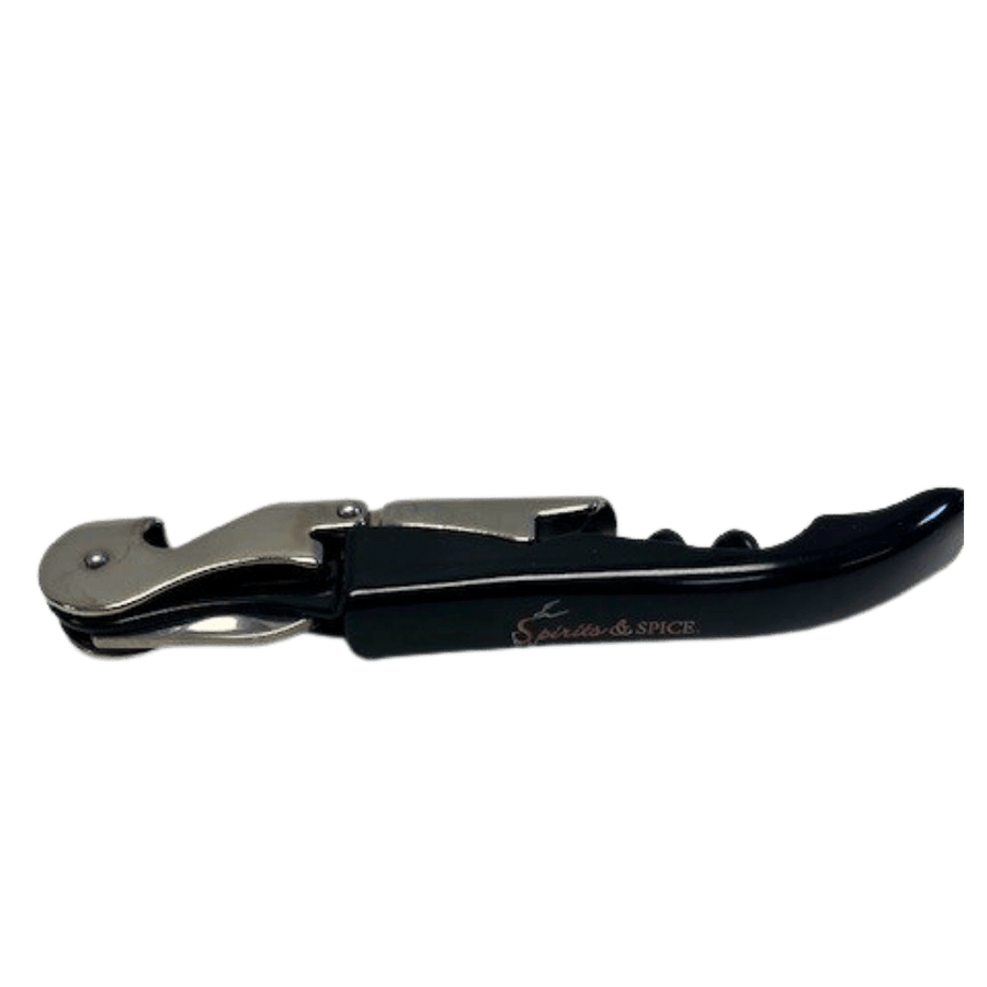 Black Double-Hinged Corkscrew Wine Key