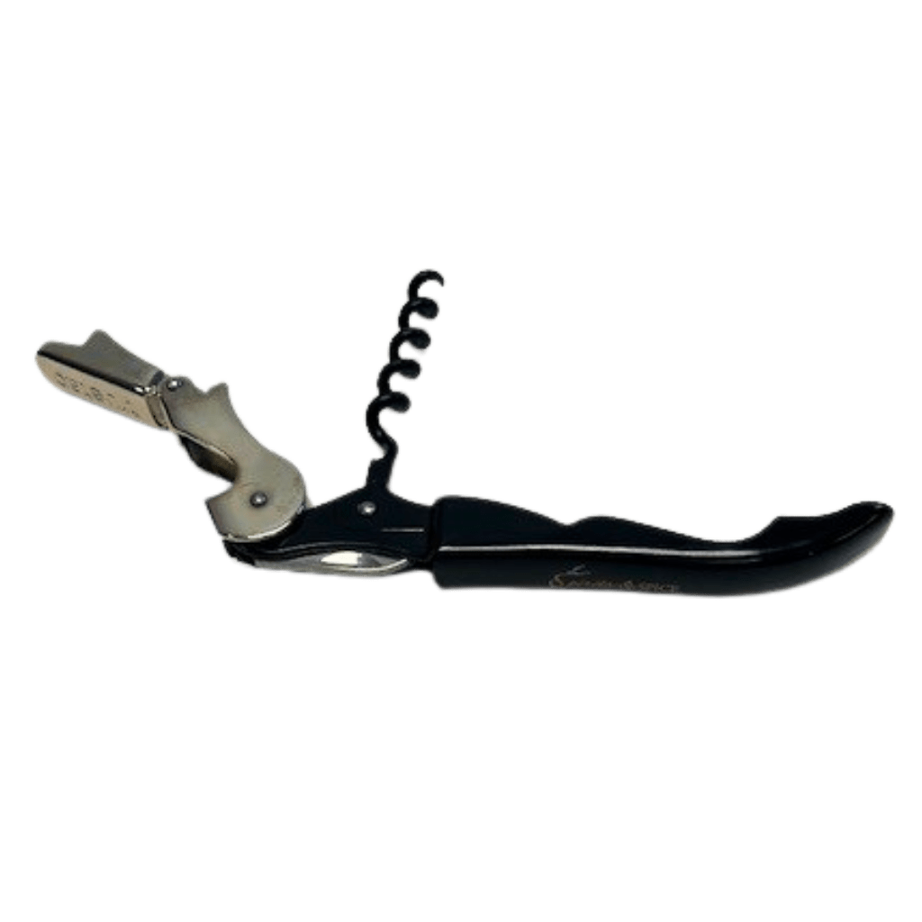 Black Double-Hinged Corkscrew Wine Key