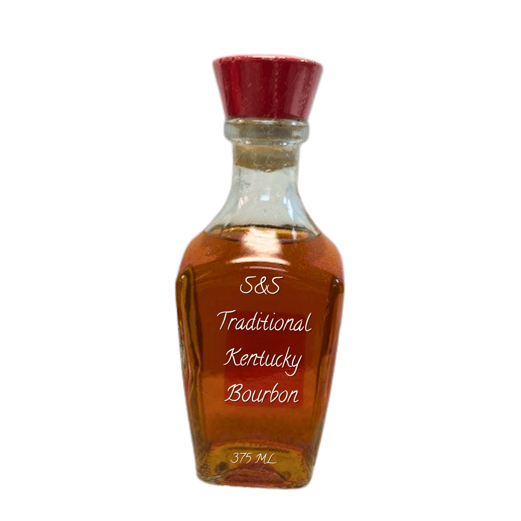Bottle of S&S Traditional Kentucky Bourbon on a white background