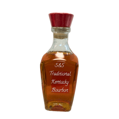Bottle of S&S Traditional Kentucky Bourbon on a white background