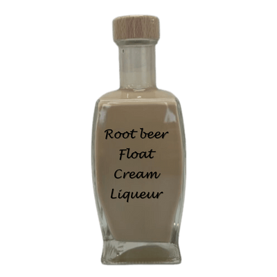 Rootbeer Float Cream Liqueur in small bottle. Best cocktails. Mixed drinks recipes.