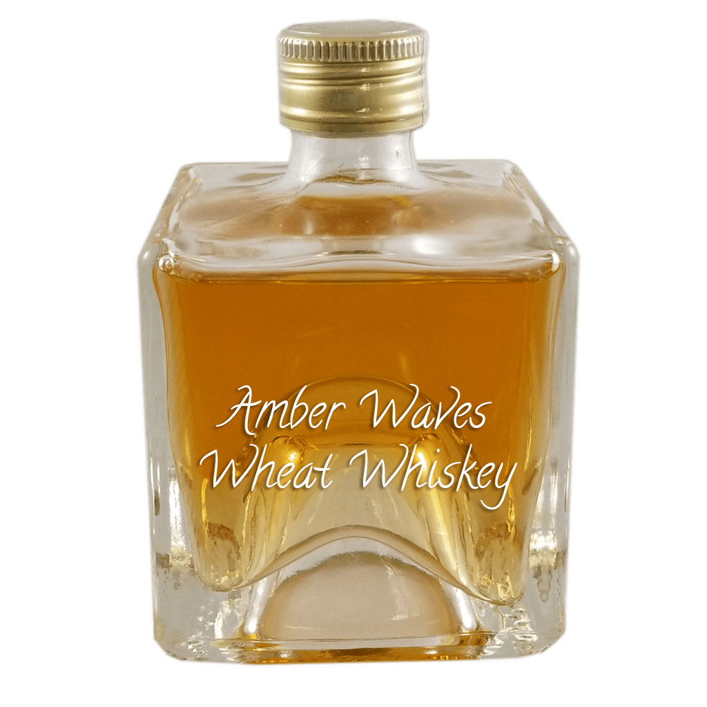 Amber Waves Wheat Whiskey in very small bottle. Easy mixed drinks for summer. Spicy drinks.
