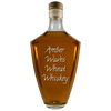 Amber Waves Wheat Whiskey in large bottle. Bar drinks. Spirits. Popular alcoholic drinks.