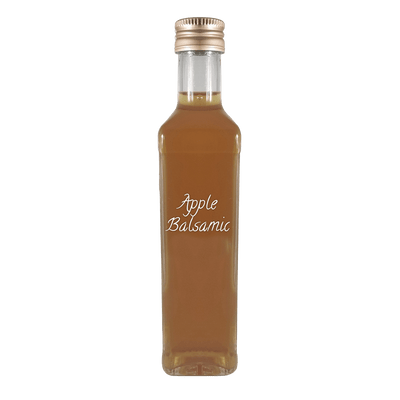 Apple Balsamic Vinegar in bottle. Real balsamic vinegar. Apple vinegar for cooking.