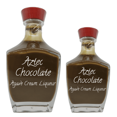 S&S Aztec Chocolate Agave Cream Liqueur in two bottles. Best cocktails. Alcoholic drinks for summer.