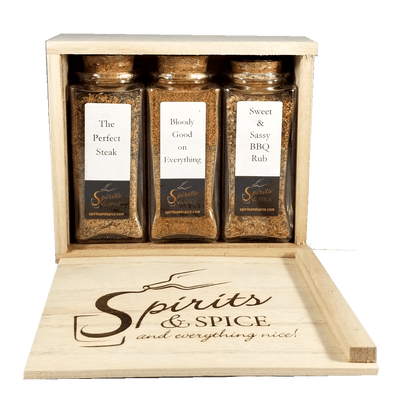 BBQ Spice Set in box. Popular cooking spices. Herb blends. Best seasonings.