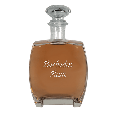 Barbados Rum in large bottle. Best cocktails. Aged alcoholic drinks.