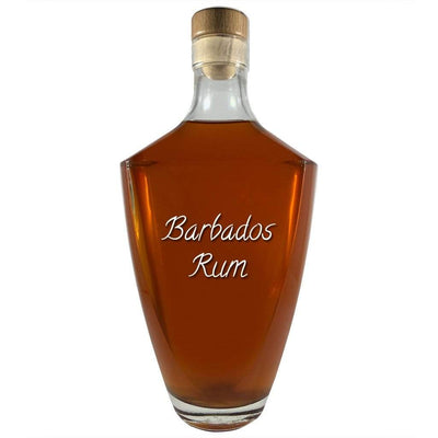 Barbados Rum in large bottle. Popular alcoholic drinks.