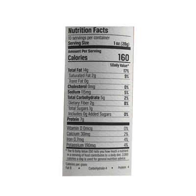 Belmonth Garlic & Herb Peanuts Nutrition Facts