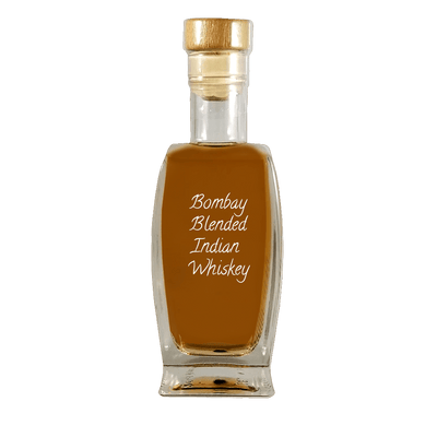 Bombay Blend Indian Whiskey 6 Year in medium bottle. Best cocktails. Smooth and sweet alcoholic drinks.