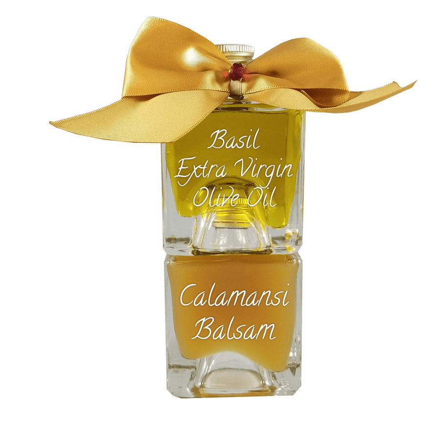 Calamansi & Basil 100ml Tri Carre gift Set. Gluten free gift baskets. Holiday gift baskets. Gift sets for women.