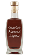 Chocolate Hazelnut Liqueur in medium bottle. Smooth and sweet alcoholic drinks.