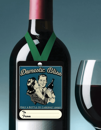 domestic bliss wine tag