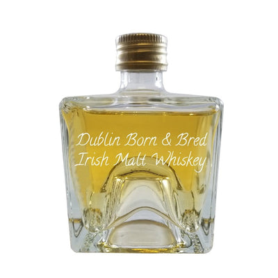 Dublin Born & Bred Irish Malt Whiskey in small bottle. Easy mixed drinks.