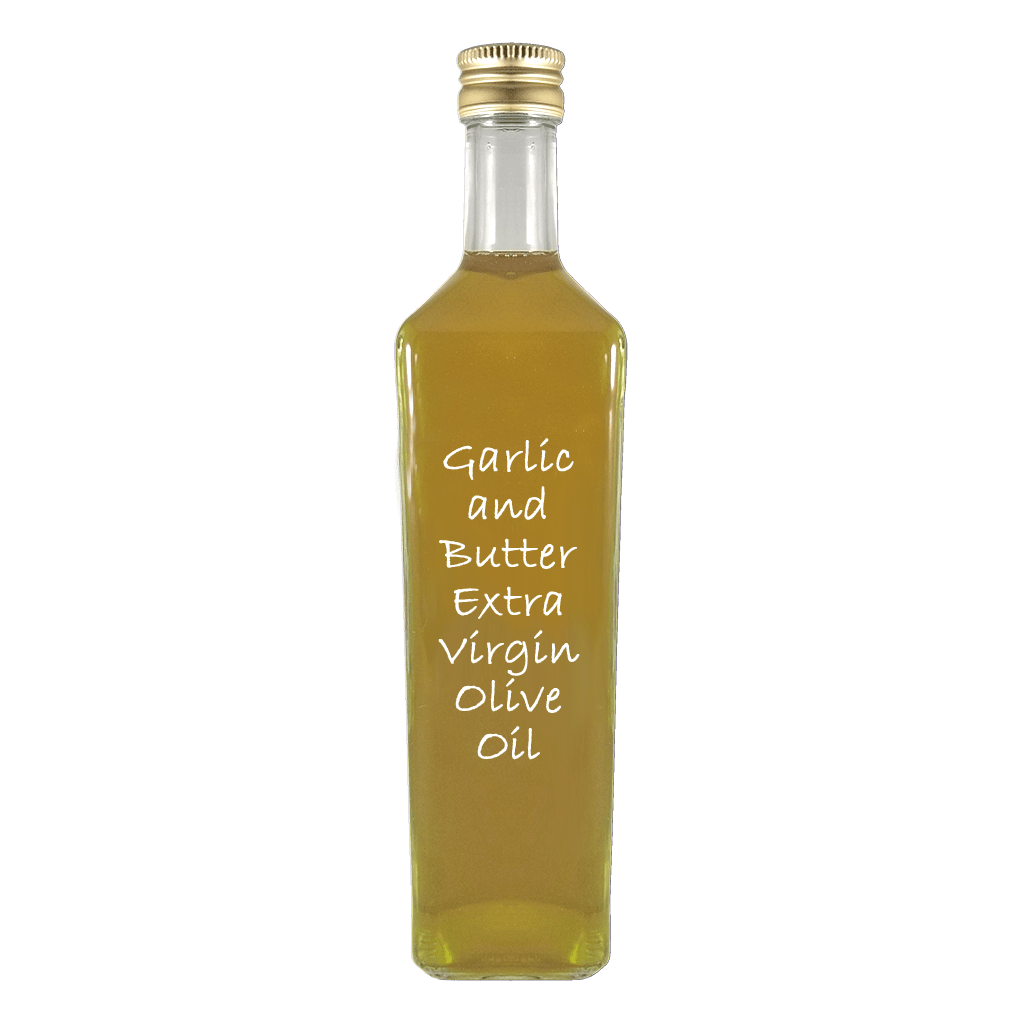 Garlic & Butter Extra Virgin Olive Oil in bottle. Can you fry with olive oil. Salad oil.