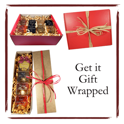 Get Blood Orange Balsamic Vinegar Gift Wrapped. Flavored vinegar origin. Corporate gifts. Birthday gifts.