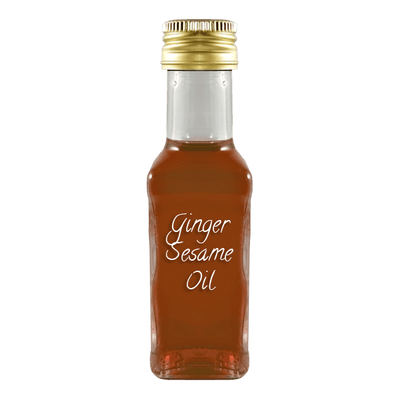 Ginger Sesame Seed Oil in bottle. Sesame oil vs toasted sesame oil. Is sesame oil good for you