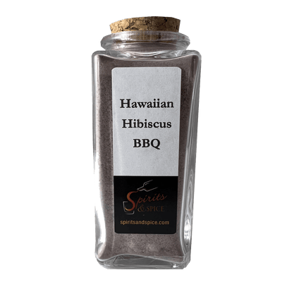 Hawaiian Hibiscus BBQ in bottle. Spice mix and best seasonings. Summer spices.