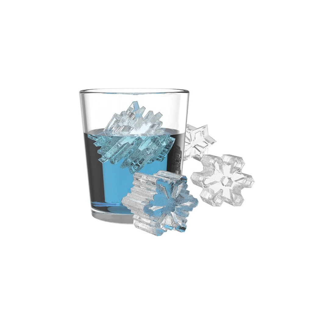 Snowflake SIlicone Ice Cube Tray, Novelty Ice Mold, Large Ice Cube Mold,  Makes 12 Ice Cubes, Snow Ice Tray, Blue 