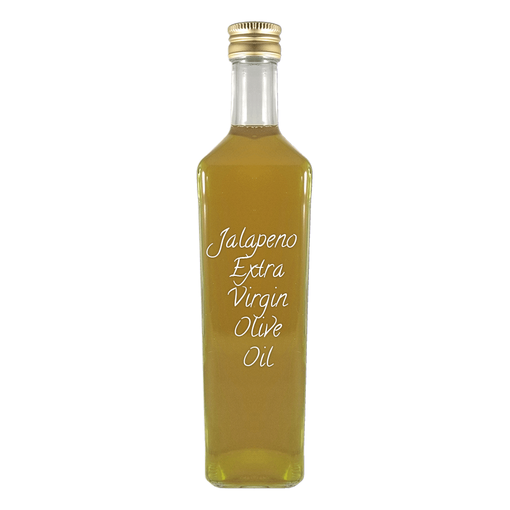 Jalapeño Extra Virgin Olive Oil in bottle. Can you fry with olive oil. Salad oil.