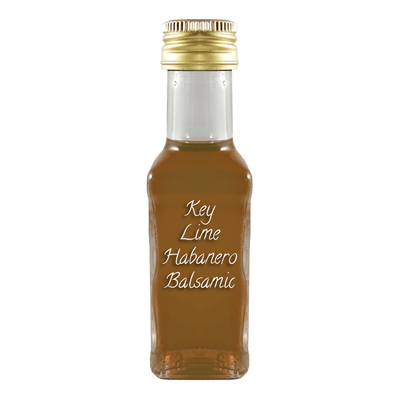 Key Lime Habanero Balsamic Vinegar in bottle. Sweet balsamic. Spicy vinegars.