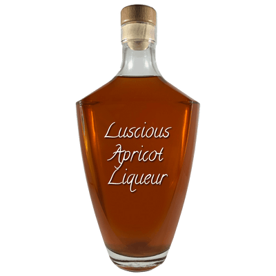 Luscious Apricot Liqueur in large bottle. Drinks for winter. Drinks from Germany.
