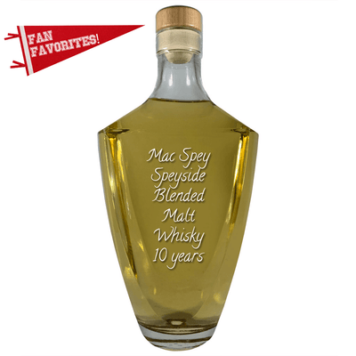 Mac Spey Speyside Blended Malt Whisky 10 Year in large bottle. Bar drinks.
