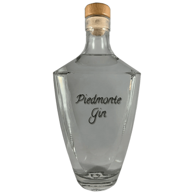 Piedmonte Gin in large bottle. Bar drinks. Whisky and Spirits. Popular alcoholic drinks.
