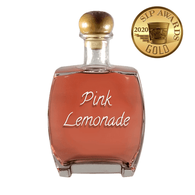 S&S Pink Lemonade in large bottle. Margarita and martini mix. Summer drinks. SIP Awards Gold 2020.