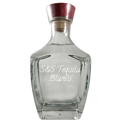 S&S Tequila Blanco in bottle. Bar drinks. Spirits. Popular alcoholic drinks. Drinks from Mexico.