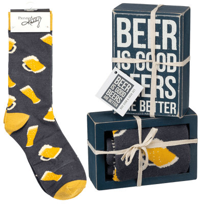 Beers Are Bette Box Sign & Sock Set