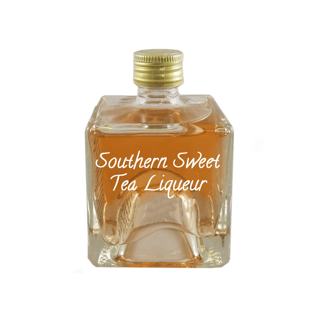 Southern Sweet Tea Liqueur in small bottle. Easy mixed drinks.