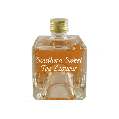 Southern Sweet Tea Liqueur in small bottle. Easy mixed drinks.
