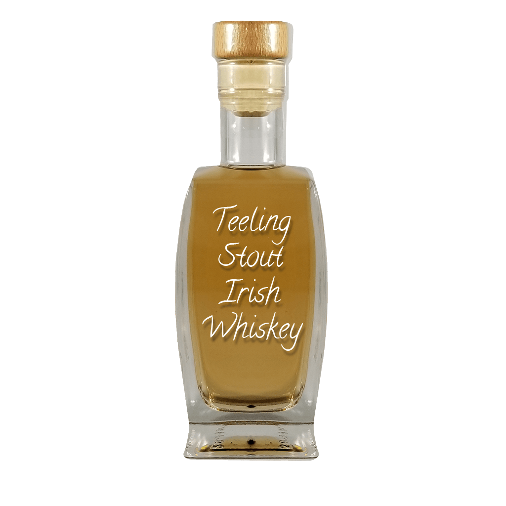 Teeling Stout Cask Irish Whisky in medium bottle. Smooth and sweet alcoholic drinks. Chocolate drinks.