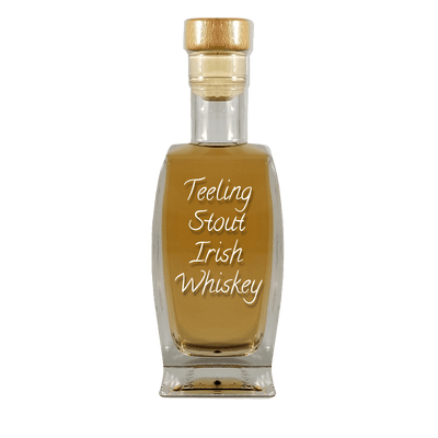 Teeling Stout Cask Irish Whisky in medium bottle. Smooth and sweet alcoholic drinks. Chocolate drinks.