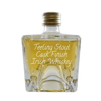Teeling Stout Cask Irish Whiskey in small bottle. Best bar drinks for summer. Drinks from Ireland.